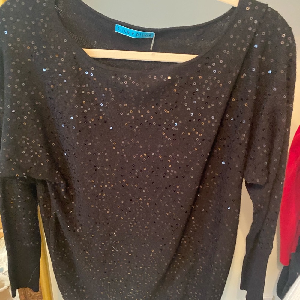 Alice and Olivia sequin sweater
